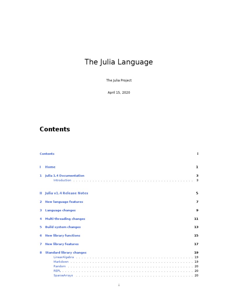 Julia-1 4 1 | PDF | Parameter (Computer Programming) | Computer Programming