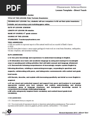 plate boundaries direct teach