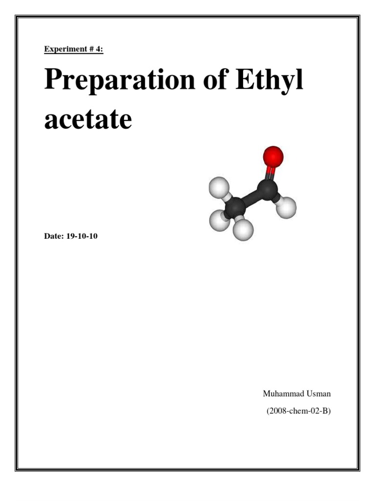 Preparation of Ethyl Acetate Ethanol Acetic Acid