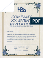 Company XX Event Invitation: You'Re Cordially Invited To Attend