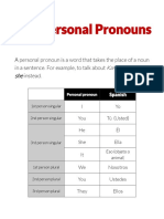 Personal Pronouns PDF