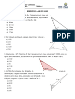 Exercícios de trigonometria sobre lei do seno em triângulos