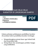 Pembudayaan Nilai Karakter Di Lingkungan Kampus