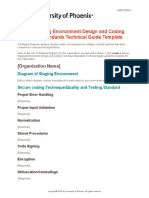 Secure Staging Environment Design and Coding Technique Standards Technical Guide Template