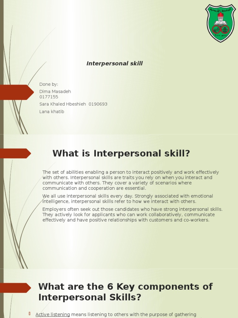 Essential Interpersonal Skills Guide | PDF | Interpersonal ...