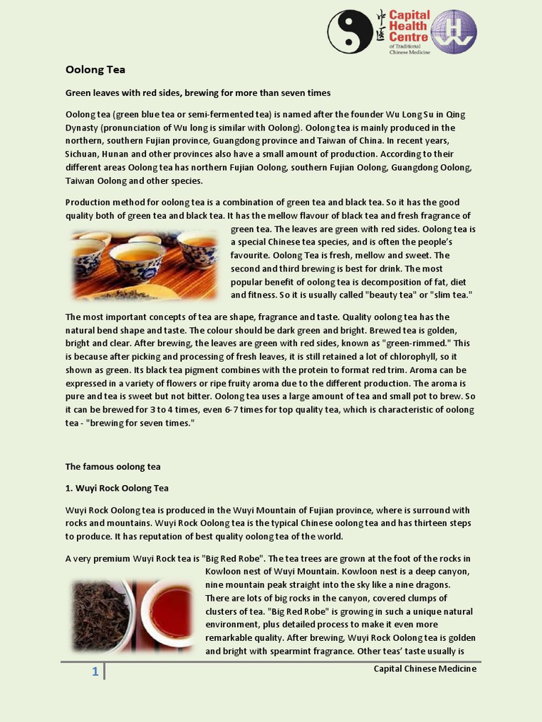 Oolong Tea Green Leaves With Red Sides, Brewing For More Than Seven