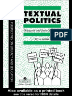 Textual Politics Discourse And Social Dynamics Discourse  Social Dynamics (Critical Perspectives on Literacy and Education) by J. Lemke Profes (z-lib.org)