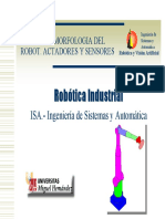 Robótica Industrial. ISA. - Ingeniería de Sistemas y Automática TEMA 2 - MORFOLOGIA DEL ROBOT. ACTADORES Y SENSORES