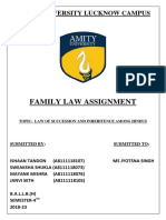 Family Law Assignment: Amity University Lucknow Campus