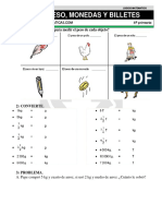 28 Peso Monedas y Billetes Cuarto de Primaria PDF