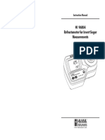 HI 96804 Refractometer For Invert Sugar Measurements: Instruction Manual