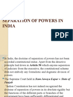 SEPARATION OF POWERS IN INDIA: A JUDICIAL APPROACH