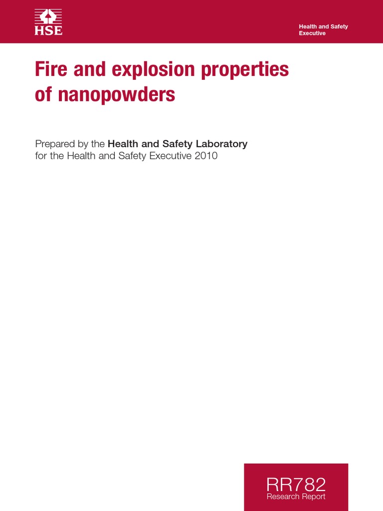 Fire and Explosion Properties PDF | PDF | Nanoparticle | Electrostatic ...