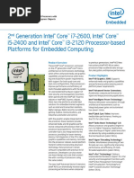 2nd Gen Intel Core I3 I5 I7 PlatformBrief