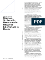 Nikolay Smirnov Shaman, Schismatic, Necromancer - Religious Libertarians in Russia