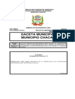 Ordenanza Del Municipio Chacao 2019 PDF