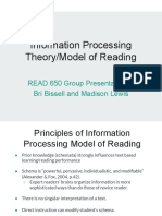Information Processing Theory Reading Model Presentation - Bri Bissell and Madison Lewis