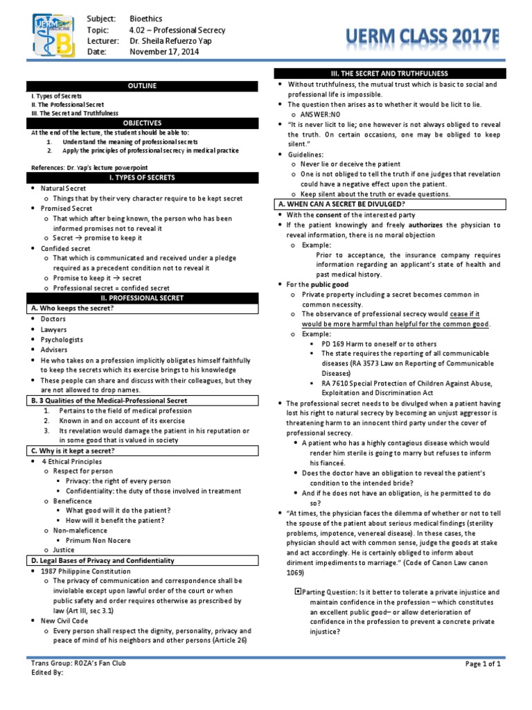 Understanding Professional Secrecy | PDF | Confidentiality | Secrecy
