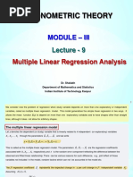 Econometric Theory: Module - Iii