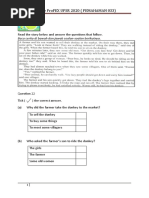 Module Profex Upsr 2020 (Pemahaman 033) : Baca Cerita Di Bawah Dan Jawab Soalan-Soalan Berikutnya