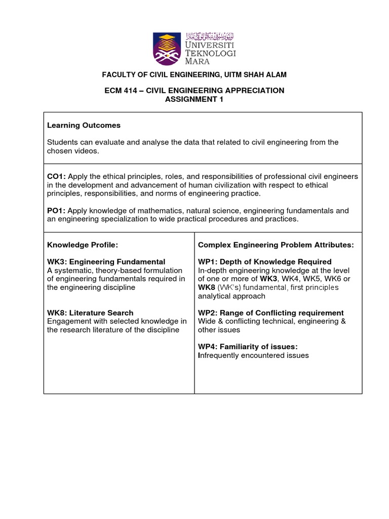 Civil Engineering Student Task | PDF | Engineering | Science