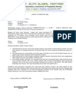 SURAT AUTHENTIC FEE PT. Global Pratama PDF