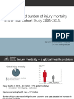 Predictors and Burden of Injury Mortality in The Thai Cohort Study 2005-2015