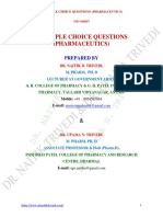 Dr. Naitik D Trivedi & Dr. Upama N. Trivedi: Multiple Choice Questions (Pharmaceutics)