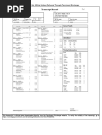 Transcript Record: Transcript Not Official Unless Delivered Through Parchment Exchange