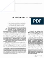 La Violencia y Lo Violento