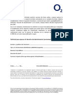 Documento Derecho Desistimiento para O2 Fibra y Movil A 31 05 19