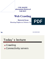 Web Crawling: CSE 434/535 Information Retrieval Fall 2019