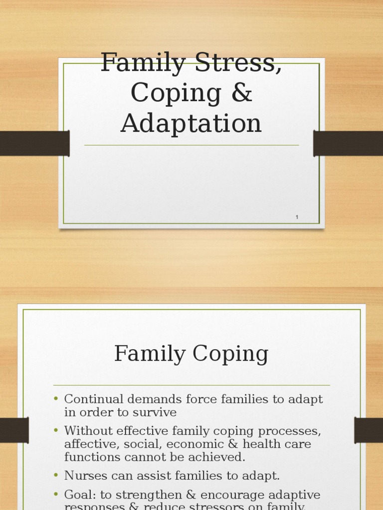 Family Coping and Adaptation Strategies | PDF | Social Support | Stress ...