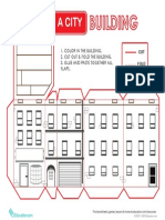 Build a City Coloring and Construction Worksheet