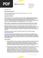 Letter to El Golfo Investor, Dated November 2, 2010 (1)