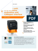 All in One Unit: Rfid Antenna, Evaluation and Canopen Interface