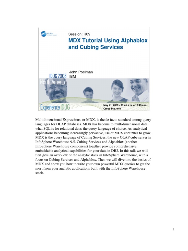 MDX Tutorial with Alphablox Insights | PDF | Ibm Db2 | Data