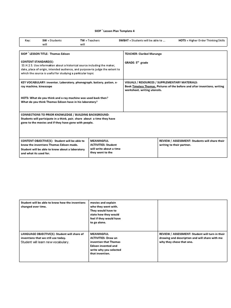 3 Inventor | PDF | Lesson Plan | Communication