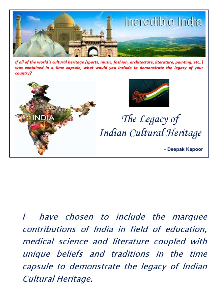 Indian Cultural Heritage Legacy Explained | PDF | Religion And Belief