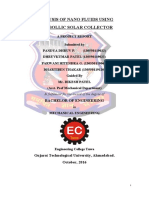 Analysis of Nano Fluids Using Parabollic Solar Collector: in Fulfilment For The Award of The Degree of