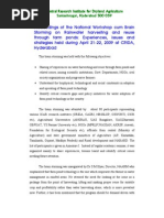 Download Brain Storming on Rainwater harvesting and reuse through farm ponds by Action for Food Production SN45874547 doc pdf