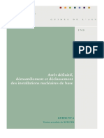 Guide de l'ASN N°6 Mise À L'arrêt Définitif, Démantèlement Et Déclassement Des INB en France