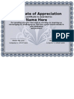 Certificate of Appreciation 21