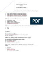 Business Research Methods Unit - I Multiple Choice Questions