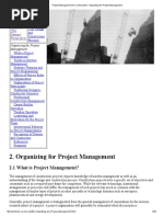 Organizing For Project Management