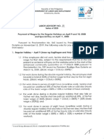 Labor Advisory No. 13 Series of 2020 PDF