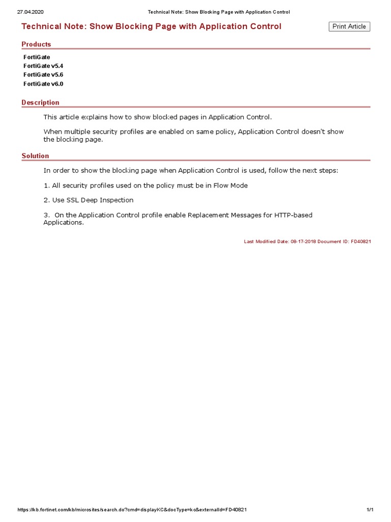 Application Control Blocking Page Setup | PDF | Computers