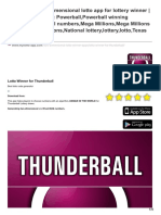 Thunderball Lotto Winner App Generates Numbers