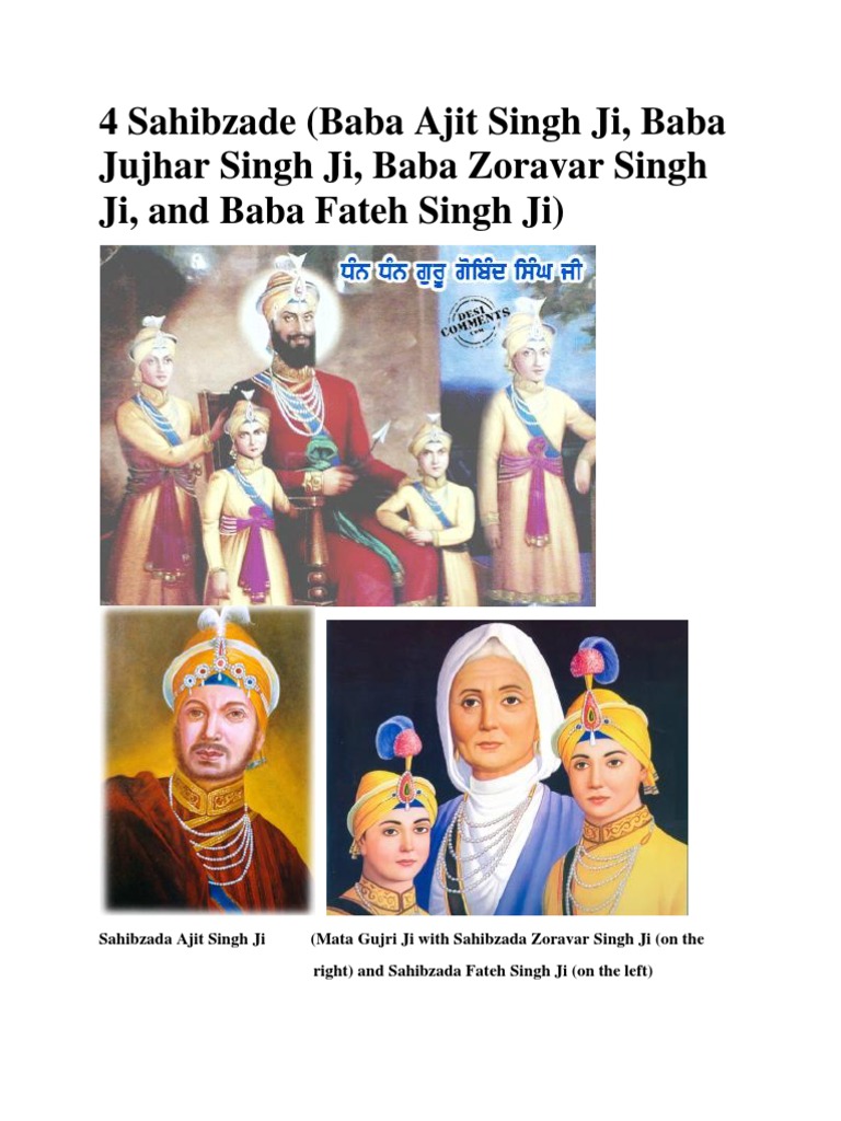 4 Sahibzade, 5 Pyaare, 5 Kakar and 5 Takhts of Sikhism (Images ...