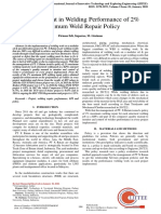 Enhancement in Welding Performance of 2% Maximum Weld Repair Policy 